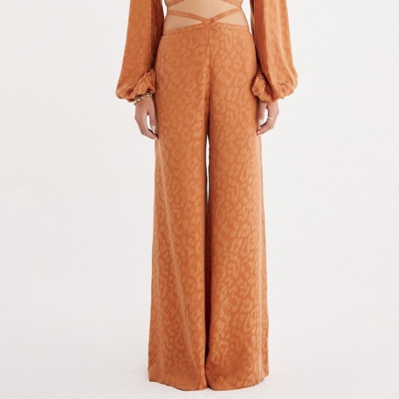 NWT! Revolve X Rumer the Label Animal Wrap Pant - Rust. Size Small. $270 - Picture 2 of 9
